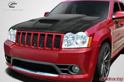 2005-2010 Jeep Grand Cherokee Carbon Creations DriTech Hellcat look Hood - 1 Piece - 113118