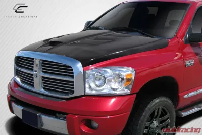 2002-2008 Dodge Ram Carbon Creations DriTech Viper Look Hood - 1 Piece - 113119