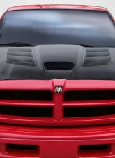 1994-2001 Dodge Ram Carbon Creations DriTech Viper Look Hood - 1 Piece                                     - 113120 - Image 6
