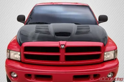 1994-2001 Dodge Ram Carbon Creations DriTech Viper Look Hood - 1 Piece - 113120