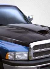 1994-2001 Dodge Ram Carbon Creations DriTech Viper Look Hood - 1 Piece                                     - 113120 - Image 2