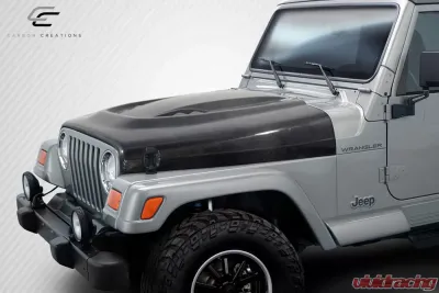 1997-2006 Jeep Wrangler Carbon Creations DriTech Power Dome Hood - 1 Piece - 113121