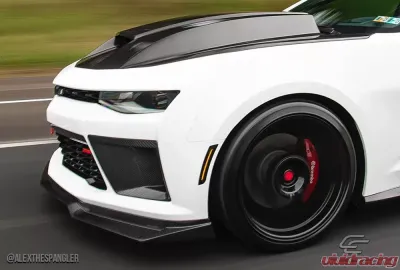 2016-2018 Chevrolet Camaro Carbon Creations DriTech Grid Front Bumper Air Duct Extensions Add Ons Spat Extensions - 2 Piece - 113179
