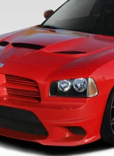 2006-2010 Dodge Charger Duraflex Hellcat Look Hood - 1 Piece                                     - 113198 - Image 2