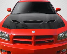 2006-2010 Dodge Charger Carbon Creations DriTech Hellcat Look Hood - 1 Piece