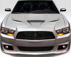 2011-2014 Dodge Charger Duraflex Hellcat Look Hood - 1 Piece