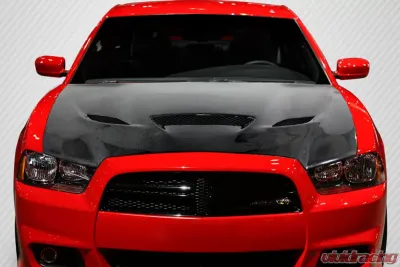 2011-2014 Dodge Charger Carbon Creations DriTech Hellcat Look Hood - 1 Piece - 113201