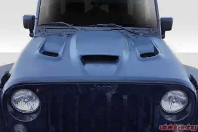 2007-2018 Jeep Wrangler Duraflex Hellcat Look Hood - 1 Piece - 113214