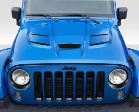 2007-2018 Jeep Wrangler Duraflex Viper Look Hood - 1 Piece