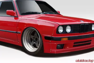 1984-1991 BMW 3 Series E30 Duraflex TKO Wide Body Front Fender Flares 50mm - 4 Piece - 113225