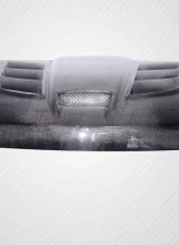 2007-2013 Chevrolet Silverado Carbon Creations Viper Look Hood - 1 Piece                                     - 113403 - Image 4