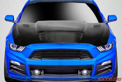 2015-2017 Ford Mustang Carbon Creations CVX V2 Hood - 1 Piece - 113413