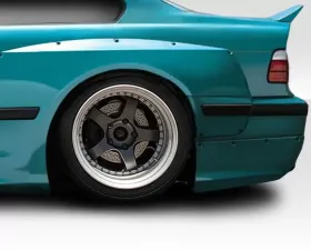 1992-1998 BMW 3 Series M3 E36 2DR Duraflex Circuit Rear Add Ons Spat Extensions - 2 Piece