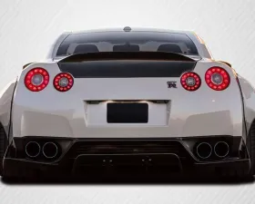 2009-2016 Nissan GT-R R35 Carbon Creations LBW Rear Diffuser / Splitters - 3 Piece