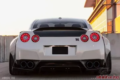 2009-2016 Nissan GT-R R35 Carbon Creations LBW Rear Diffuser / Splitters - 3 Piece - 113511