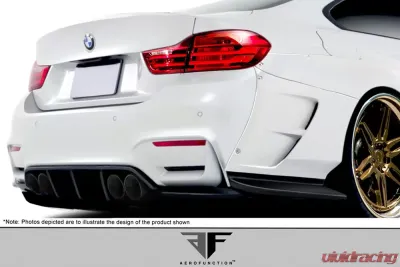 2014-2020 BMW 4 Series F32 AF-1 Wide Body Rear Diffuser ( GFK ) - 4 Piece (S) ( Must be used with Couture M4 Look Rear Bumper ) - 113585
