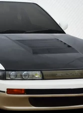 1989-1994 Nissan Silvia S13 Carbon Creations D-1 Hood - 1 Piece                                     - 113636 - Image 2