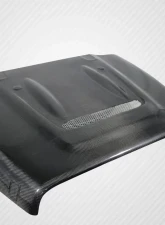 1997-2006 Jeep Wrangler Carbon Creations Heat Reduction Hood (fits all models without highline fenders) - 1 Piece                                     - 113640 - Image 5