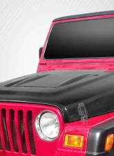 1997-2006 Jeep Wrangler Carbon Creations Heat Reduction Hood (fits all models without highline fenders) - 1 Piece                                     - 113640 - Image 2