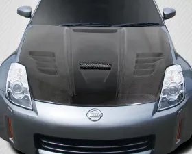 2003-2006 Nissan 350Z Z33 Carbon Creations Vader Hood - 1 Piece