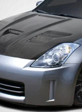 2003-2006 Nissan 350Z Z33 Carbon Creations Vader Hood - 1 Piece                                     - 113641 - Image 2