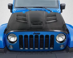2007-2018 Jeep Wrangler Carbon Creations Viper Look Hood - 1 Piece