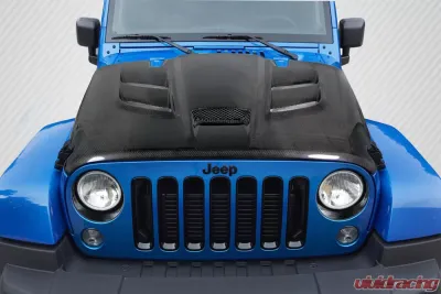 2007-2018 Jeep Wrangler Carbon Creations Viper Look Hood - 1 Piece - 113645