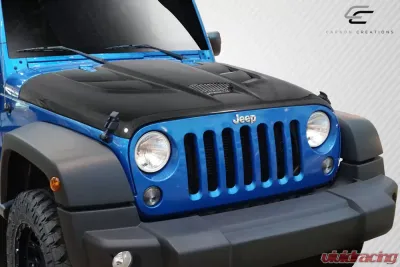 2007-2018 Jeep Wrangler Carbon Creations Viper Look Hood - 1 Piece - 113645