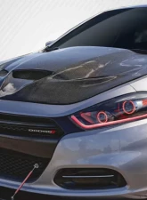 2013-2016 Dodge Dart Carbon Creations Hellcat Look Hood - 1 Piece                                     - 113648 - Image 7
