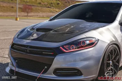 2013-2016 Dodge Dart Carbon Creations Hellcat Look Hood - 1 Piece - 113648