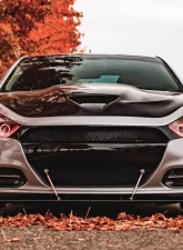 2013-2016 Dodge Dart Carbon Creations Hellcat Look Hood - 1 Piece                                     - 113648 - Image 3