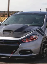 2013-2016 Dodge Dart Carbon Creations Hellcat Look Hood - 1 Piece                                     - 113648 - Image 4