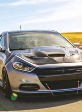 2013-2016 Dodge Dart Carbon Creations Hellcat Look Hood - 1 Piece                                     - 113648 - Image 6