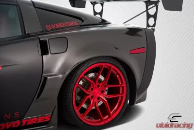 2005-2013 Chevrolet Corvette C6 Carbon Creations ZR1 Look Rear Fenders - 2 Piece - 113784