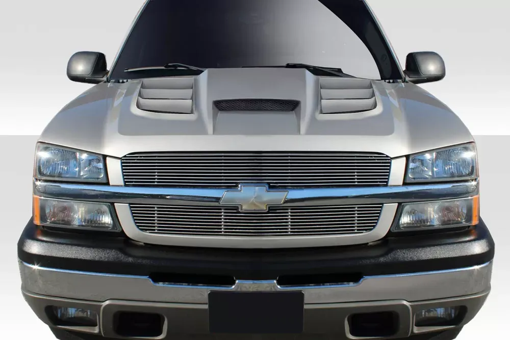 2002-2006 Chevrolet Avalanche ( without cladding ) 2003-2005 Silverado Duraflex Viper Look Hood - 1 Piece - 113799