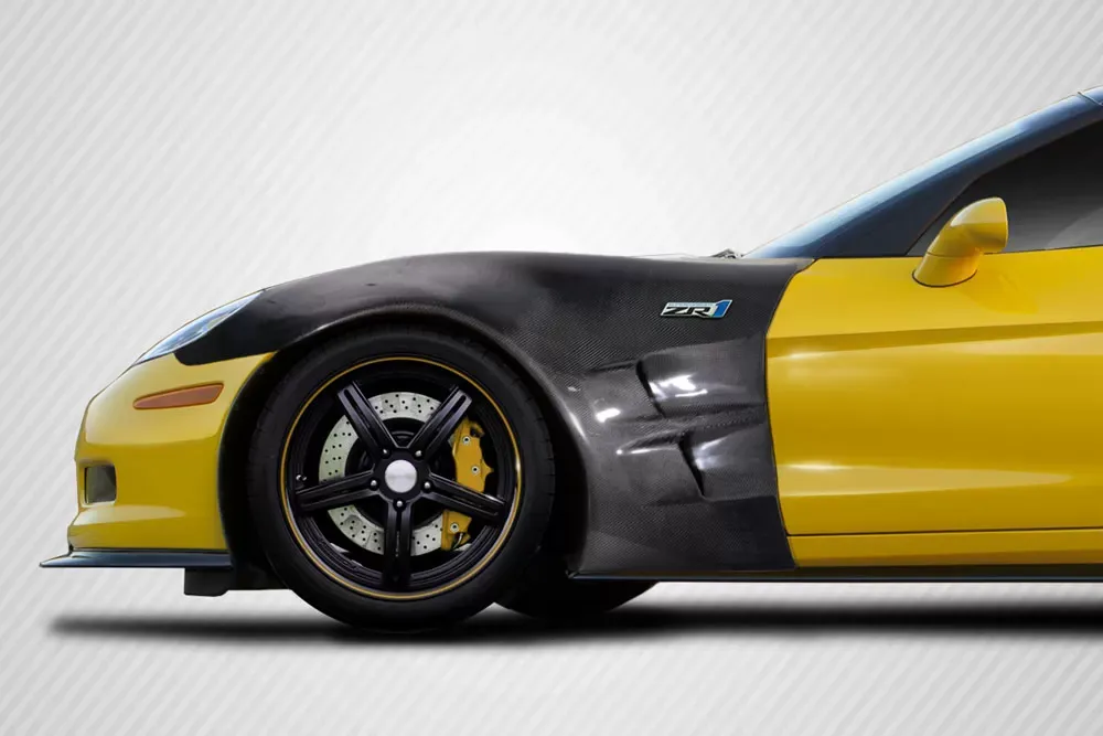2005-2013 Chevrolet Corvette C6 Carbon Creations ZR1 Look Front Fenders - 2 Piece - 113812