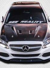 2015-2021 Mercedes C Class W205 Carbon Creations DriTech Black Series Look Hood - 1 Piece                                     - 114008 - Image 12