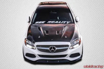 2015-2021 Mercedes C Class W205 Carbon Creations DriTech Black Series Look Hood - 1 Piece - 114008