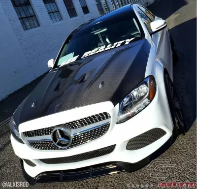 2015-2021 Mercedes C Class W205 Carbon Creations DriTech Black Series Look Hood - 1 Piece - 114008