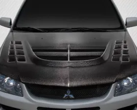 2003-2006 Mitsubishi Lancer Evolution 8 9 Carbon Creations DriTech VT-X Hood - 1 Piece