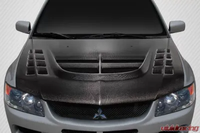 2003-2006 Mitsubishi Lancer Evolution 8 9 Carbon Creations DriTech VT-X Hood - 1 Piece - 114016