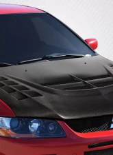2003-2006 Mitsubishi Lancer Evolution 8 9 Carbon Creations DriTech VT-X Hood - 1 Piece                                     - 114016 - Image 2