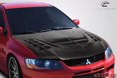 2003-2006 Mitsubishi Lancer Evolution 8 9 Carbon Creations DriTech VT-X Hood - 1 Piece - 114016