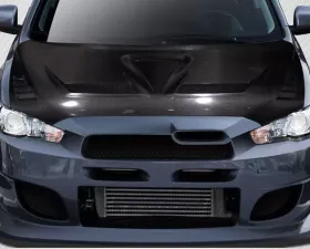 2008-2017 Mitsubishi Lancer / Lancer Evolution 10 Lancer Carbon Creations DriTech Race Hood - 1 Piece