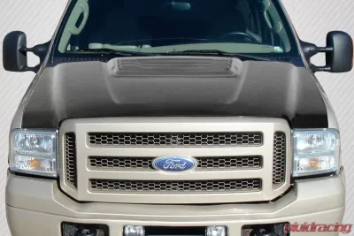 1999-2007 Ford Super Duty / 2000-2005 Ford Excursion Carbon Creations Raptor Look Hood - 1 Piece - 114069