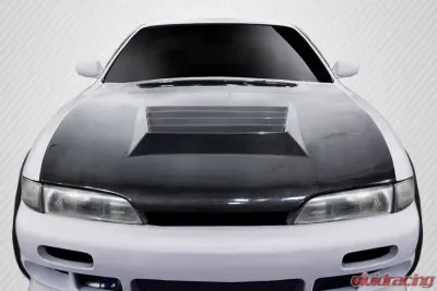 1995-1996 Nissan 240SX S14 Carbon Creations D-Spec Hood - 1 Piece - 114100