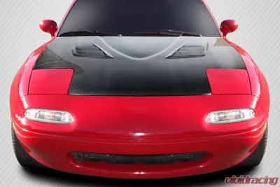 1990-1997 Mazda Miata Carbon Creations DriTech Venom Hood - 1 Piece - 114104