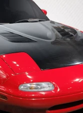 1990-1997 Mazda Miata Carbon Creations DriTech Venom Hood - 1 Piece                                     - 114104 - Image 2