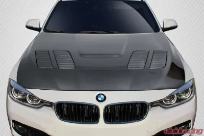 2012-2018 BMW 3 Series F30 / 2014-2020 4 Series F32 Carbon Creations GTR Hood - 1 Piece - 114205