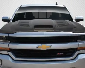2016-2018 Chevrolet Silverado Carbon Creations Viper Look Hood - 1 Piece